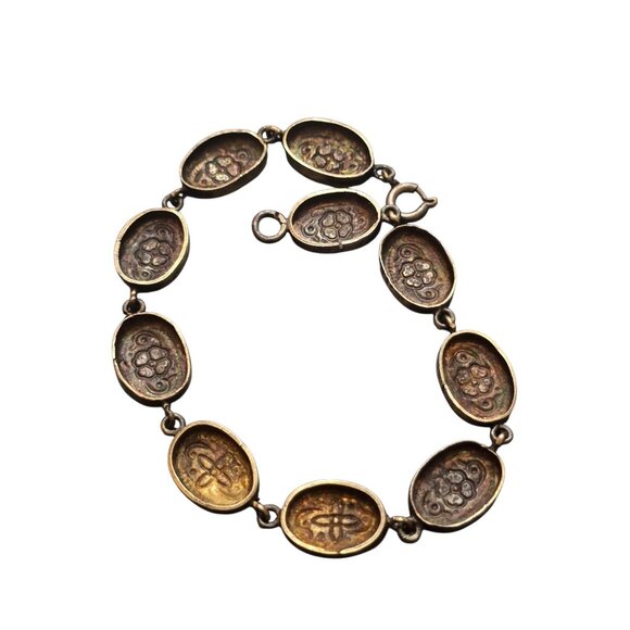 Vintage Tested Sterling Enamel Bracelet (A9255) - Picture 4 of 5